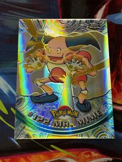 Pokemon Topps Chrome Mr. Mime #122 Spectra Chrome - Image 1