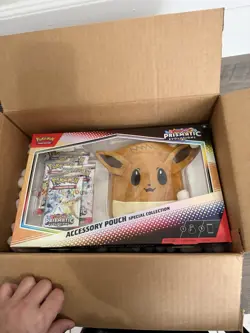 Pokemon TCG Prismatic Evolutions Special Collection Eevee Pouch Booster Box - Image 1
