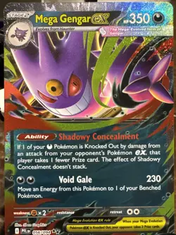 Mega Gengar EX Mega Evolution Phantasmal Flames 056/094 Pokemon TCG, Mint Cond - Image 1