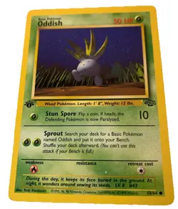 Oddish Jungle 1st Edition Common Card 58/64 Pokemon TCG Base Set Vntg. Jungle - Image 1