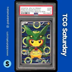 2016 POKEMON JP XY PROMO RAY PONCHO PIKA BOX #230 PONCHO-WEARING PIKACHU PSA 9 - Image 1