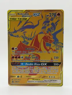 The Pokemon Company Reshiram & Charizard GX Ultra Rare Holo 220/173 Tag Team Ja… - Image 1