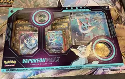 2021 Vaporeon VMAX Premium Collection Near Mint, Pokemon Card TCG Box Set Altart - Image 1