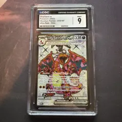 Pokemon TCG Charizard ex - 215/197 Obsidian Flames Ultra Rare - CGC 9 - Image 1