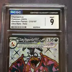 Pokemon TCG Charizard ex - 215/197 Obsidian Flames Ultra Rare - CGC 9 - Image 3