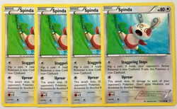 POKEMON 4X SPINDA 115/160 PRIMAL CLASH COMMON NEAR MINT-PLAYSET - Image 1