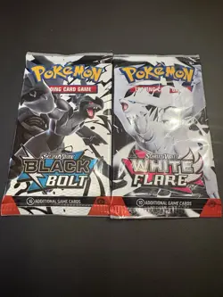 Pokemon TCG Scarlet Violet White Flare 3PK and Black Bolt 6PK Booster Packs Lot - Image 3