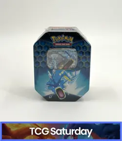 2019 POKEMON SM HIDDEN FATES TINS GYARADOS GX TIN SEALED WITH PROMO - Image 1