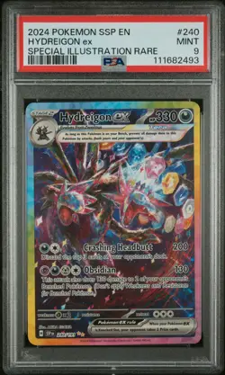 2024 POKEMON SSP EN-SURGING SPARKS SPECIAL ILLUSTRATION RARE HYDREIGON EX PSA 9 - Image 1