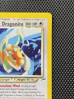 Pokemon TCG Light Dragonite 14/105 Swirl Neo Destiny LP+ - Image 4