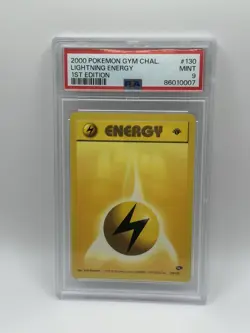 2000 POKEMON GYM CHAL. LIGHTNING ENERGY 1ST EDITION PSA 9 - Image 1