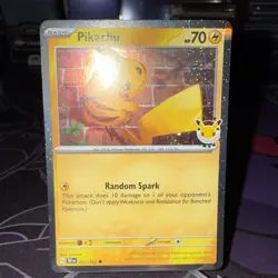 Pikachu Pokemon Day 2026 051/162 30th Anniversary Promo Pokemon TCG MINT WW - Image 1