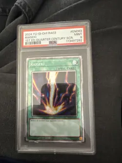 2024 YU-GI-OH! RA03-QUARTER CENTURY BONANZA 1ST ED #EN083 RAIGEKI PSA 9 - Image 1