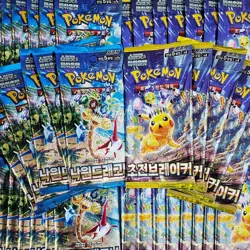 KOREAN 22(10+10+2) PACKS Surging Sparks Pokemon TCG Cards Booster Factory Sealed - Image 5
