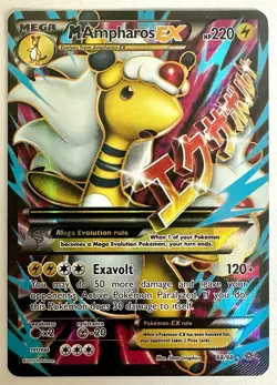 Pokemon Card - Mega M Ampharos EX Ancient Origins 88/98 Full Art Holo Rare - Image 1