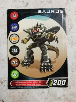 Bakugan Battle Brawlers Spin Master 2006 Card BA078 Saurus - Image 1