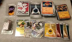 Pokemon White Flare ETB Reverse Holo Bulk Card Lot + Sleeves, Dividers, Dice!! - Image 1