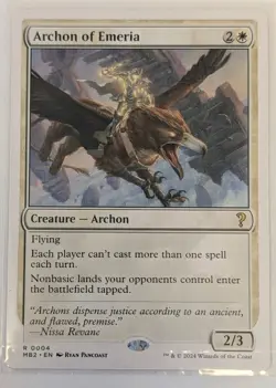 Archon of Emeria (White Border) Mystery Booster 2 - MTG RARE - Image 1