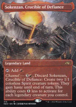 Sokenzan, Crucible of Defiance (Borderless) - R - Kamigawa: Neon Dynasty - 415 - - Image 1