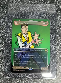MTG Spider-Man - Peter Parker (0232) Borderless FOIL - English - Pack Fresh - Image 5
