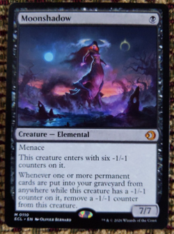 Moonshadow NM | Lorwyn Eclipsed MTG | Black Elemental 7/7 Menace | Graveyard - Image 1