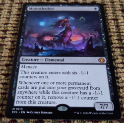 Moonshadow NM | Lorwyn Eclipsed MTG | Black Elemental 7/7 Menace | Graveyard - Image 2