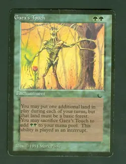 GAEA'S TOUCH common variant THE DARK Magic the Gathering Light play - Image 1