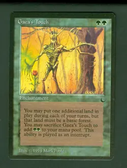 GAEA'S TOUCH common regular THE DARK Magic the Gathering Unplayed Near Mint - Image 1