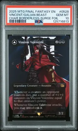 2025 MTG FINAL FANTASY #0528 GALIAN BEAST/VINCENT VALENTINE PSA 10 - Image 1