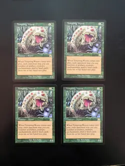 X 4 - MTG - Tempting Wurm - NM - see picts for condition - Image 1