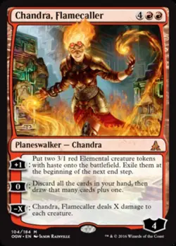 x1 Chandra, Flamecaller M MTG Oath of the Gatewatch M/NM, English - Image 1