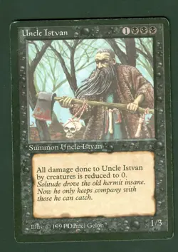 UNCLE ISTVAN uncommon THE DARK Magic the Gathering Moderate play - Image 1