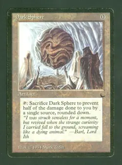 DARK SPHERE uncommon THE DARK Magic the Gathering Light play - Image 1