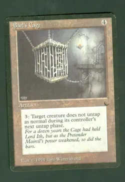 BARL'S CAGE rare THE DARK Magic the Gathering Unplayed Near mint - Image 1