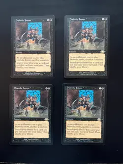 X 4 - MTG - Diabolic Intent - Planeshift - see picts for condition - Image 1