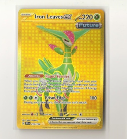 Pokemon TCG Iron Leaves ex #213/162 SV Temporal Forces Hyper Rare Gold - Image 1