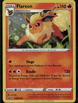 Flareon Promo SWSH: Sword & Shield Promo Cards SWSH041 Fire Holofoil Pokemon Car - Image 1