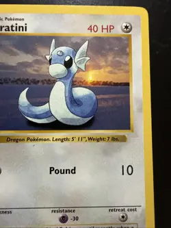 Base Set Pokemon TCG Dratini - 1st Edition Shadowless - Image 3