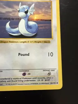 Base Set Pokemon TCG Dratini - 1st Edition Shadowless - Image 4