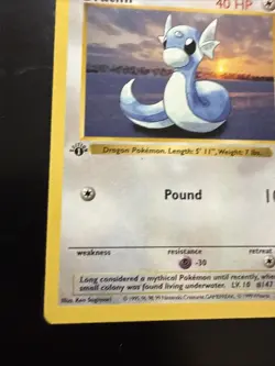 Base Set Pokemon TCG Dratini - 1st Edition Shadowless - Image 5