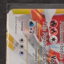 2016 POKEMON XY STEAM SIEGE #115/114 VOLCANION EX SECRET RARE - Image 3