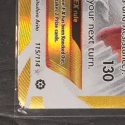 2016 POKEMON XY STEAM SIEGE #115/114 VOLCANION EX SECRET RARE - Image 4