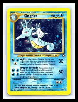 💥 Vintage 2000 Pokemon TCG Neo Genesis KINGDRA HOLO Rare # 8/111 - Image 1