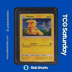 2017 POKEMON SHINING LEGENDS #28/73 PIKACHU COSMOS HOLO - Image 1