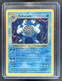 1999 Pokemon Shadowless Poliwrath Holo #13/102 - Image 1