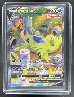 2021 Pokemon SWSH Battle Styles Tyranitar V #155/163 - Image 1