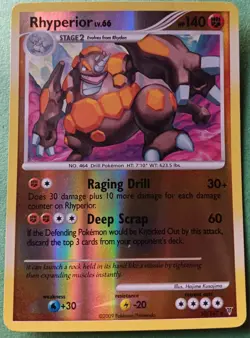 Pokemon - Rhyperior 10/147 - Platinum Supreme Victors - Reverse HOLO Rare - LP - Image 1