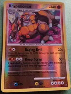 Pokemon - Rhyperior 10/147 - Platinum Supreme Victors - Reverse HOLO Rare - LP - Image 2