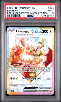 PSA 9 EEVEE EX 174 BLACK STAR PROMO PRISMATIC SPC POKEMON 😍 - Image 1
