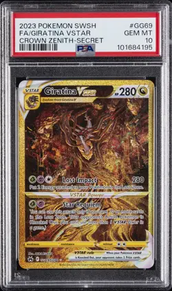 2023 POKEMON SWORD & SHIELD CROWN ZENITH SECRET FULL ART/GIRATINA VSTAR PSA 10 - Image 1